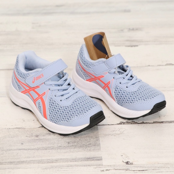 [NWOB] ASICS Girl's Contend 7 PS Mist/Blazing Coral (Toddler) K 11 Little Kid - Picture 1 of 7